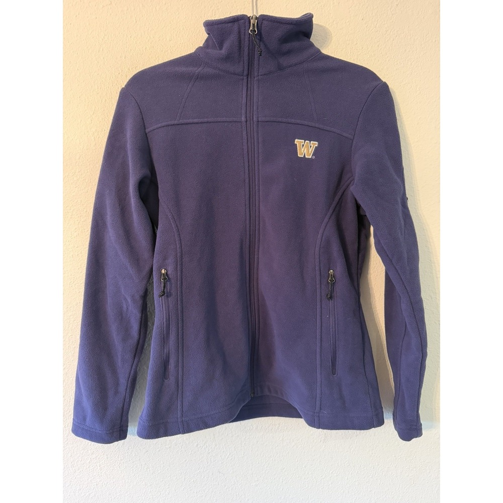 Columbia Washington Huskies Women's Purple Full-Zip Fleece Jacket Size Small